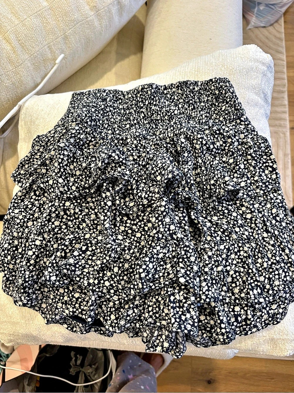 Hollister Ultra High-Rise Skort Floral Mini Skirt Size Small